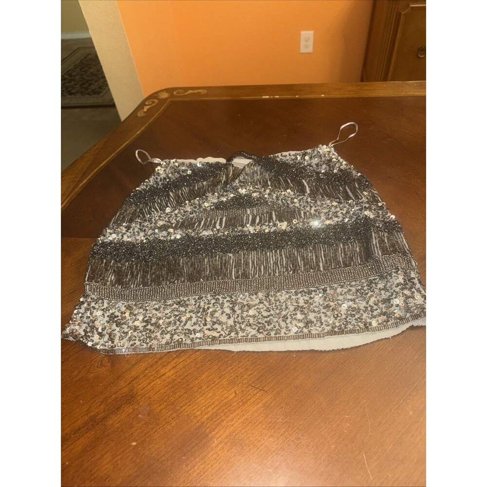 Zara Sequin Womens Mini Skirt Size Sz XS - Picture 2 of 6